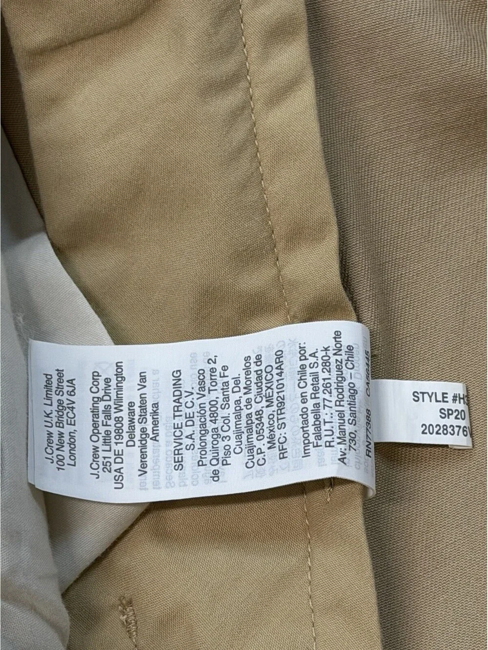 J.Crew Flex Slim Chino Pants Mens 30x32 Khaki Tan Stretch Casual